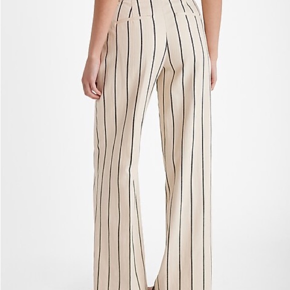 Express Editor Midrise Stripped Trouser Pants, Size 4, 100% Cotton - Picture 3 of 13